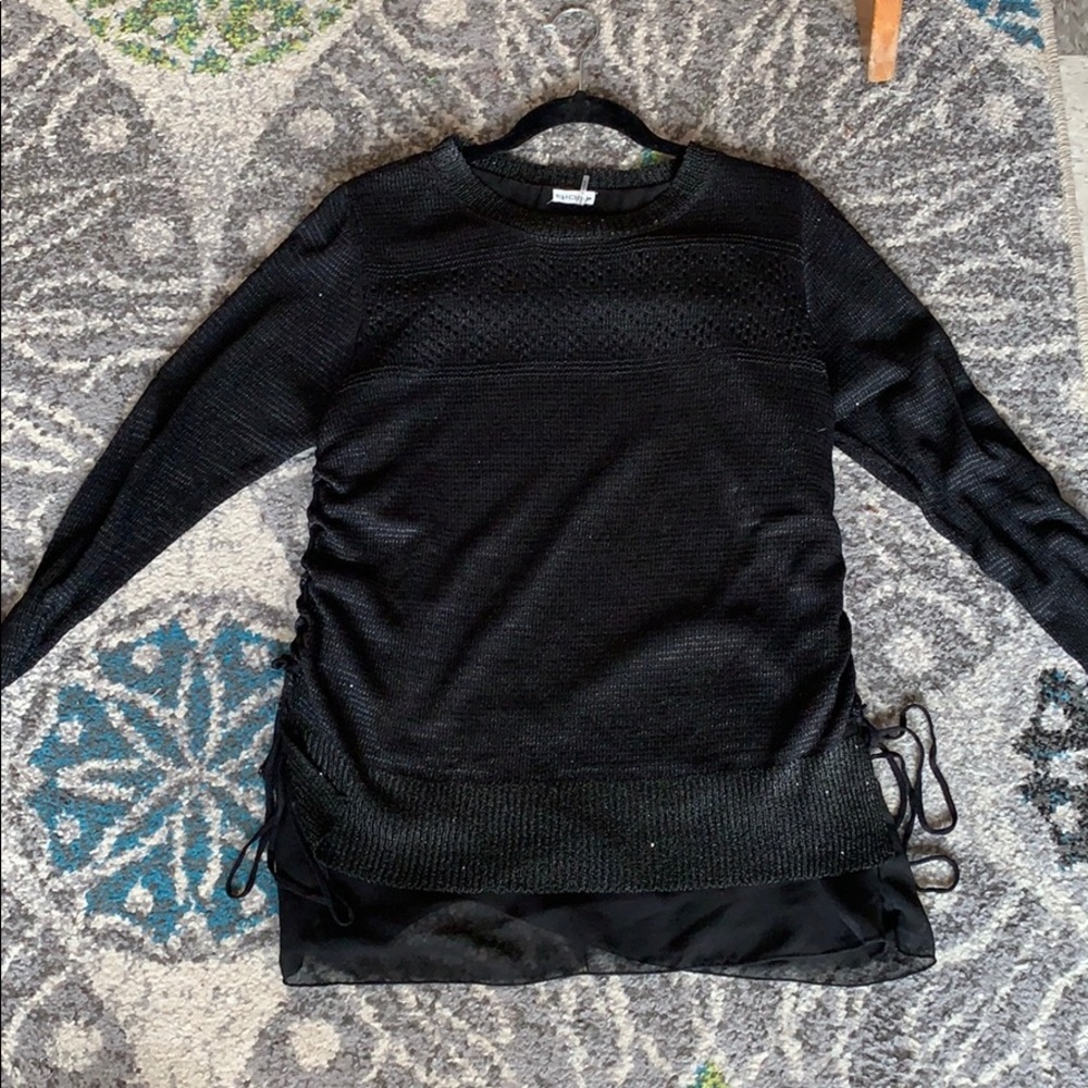 Black sparkly sweater top